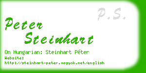 peter steinhart business card